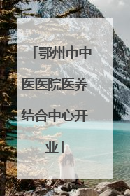鄂州市中医医院医养结合中心开业