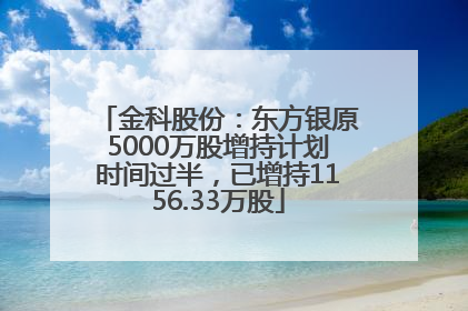 金科股份：东方银原5000万股增持计划时间过半，已增持1156.33万股