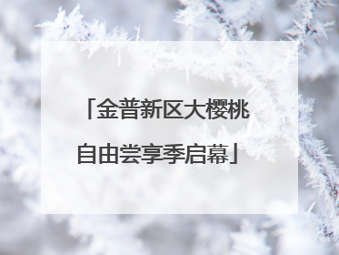 金普新区大樱桃自由尝享季启幕