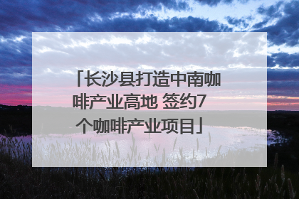 长沙县打造中南咖啡产业高地 签约7个咖啡产业项目