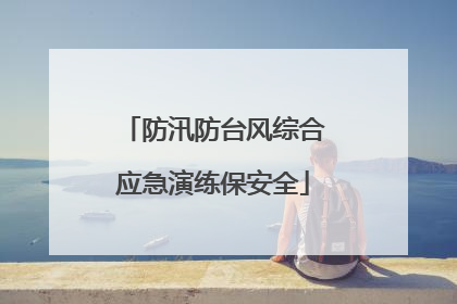 防汛防台风综合应急演练保安全