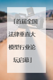 首届全国法律垂直大模型行业论坛启幕