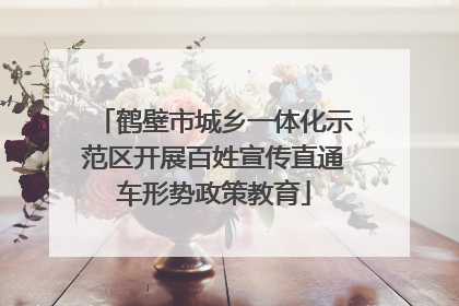 鹤壁市城乡一体化示范区开展百姓宣传直通车形势政策教育