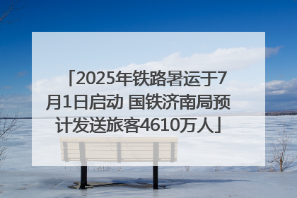 2025年铁路暑运于7月1日启动 国铁济南局预计发送旅客4610万人