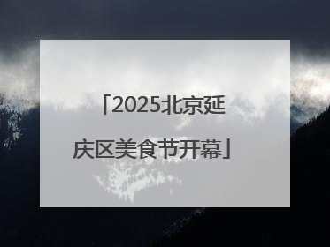2025北京延庆区美食节开幕