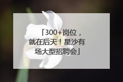300+岗位，就在后天！星沙有场大型招聘会