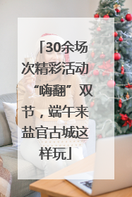 30余场次精彩活动“嗨翻”双节，端午来盐官古城这样玩