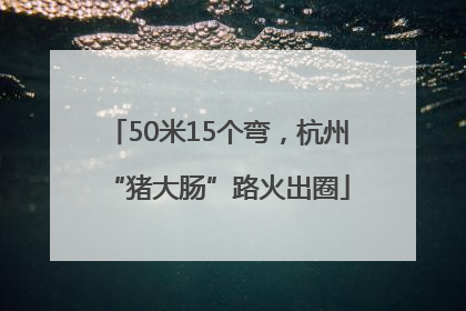 50米15个弯，杭州“猪大肠”路火出圈