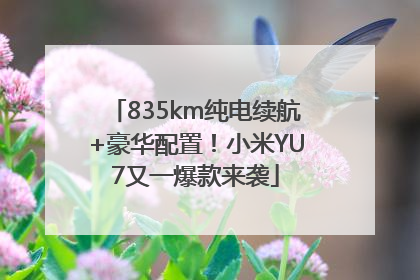 835km纯电续航+豪华配置！小米YU7又一爆款来袭